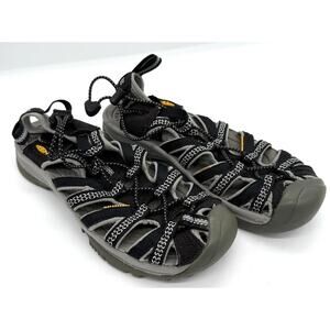 Keen Sandals Women's Whisper Size 6 Elastic Laces Black Outdoor Water Hiking‎